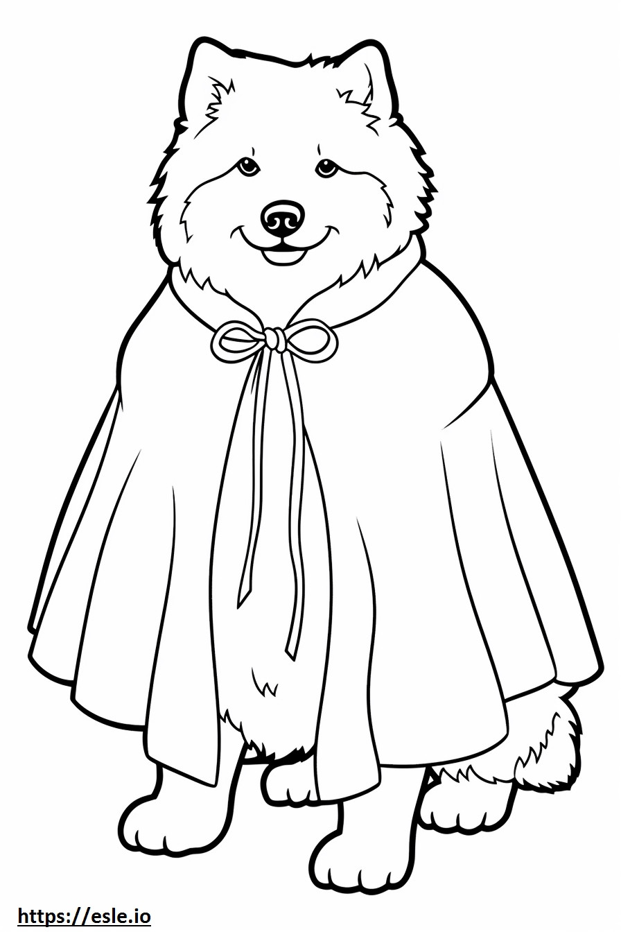 Canadese Eskimohond schattig kleurplaat kleurplaat