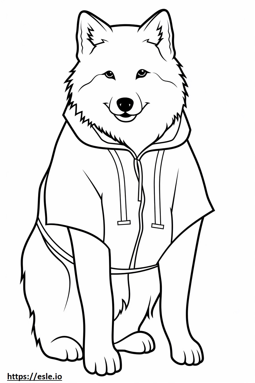 Kanadyjski pies eskimoski szczęśliwy kolorowanka