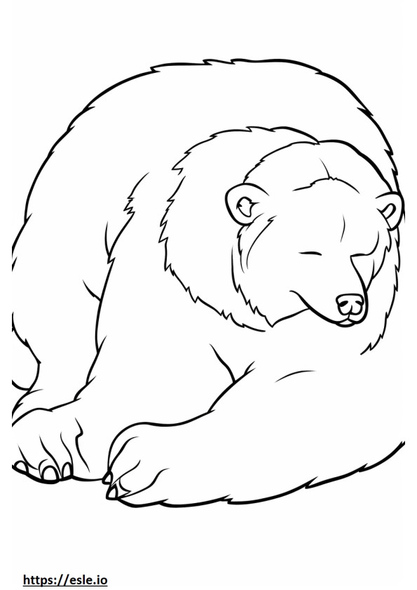 Canadian Eskimo Dog Sleeping coloring page