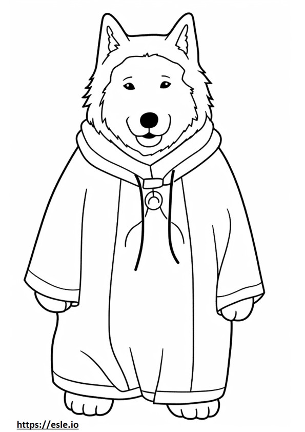 Przyjazny psom kanadyjskiego Eskimosa kolorowanka