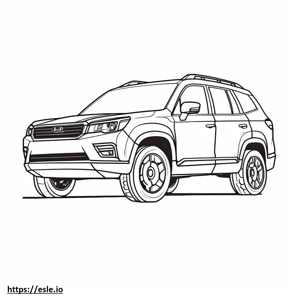 Subaru Forester AWD 2024 ausmalbild