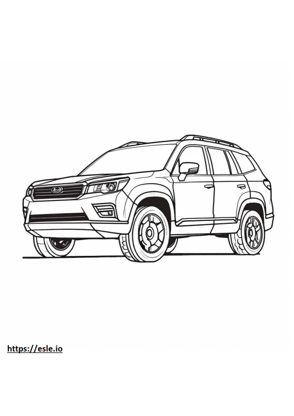 Subaru Forester AWD 2024 coloring page