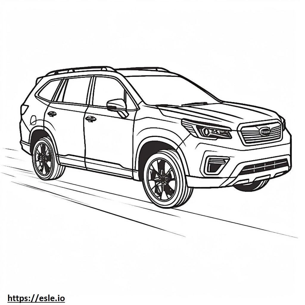 Subaru Forester AWD 2024 ausmalbild