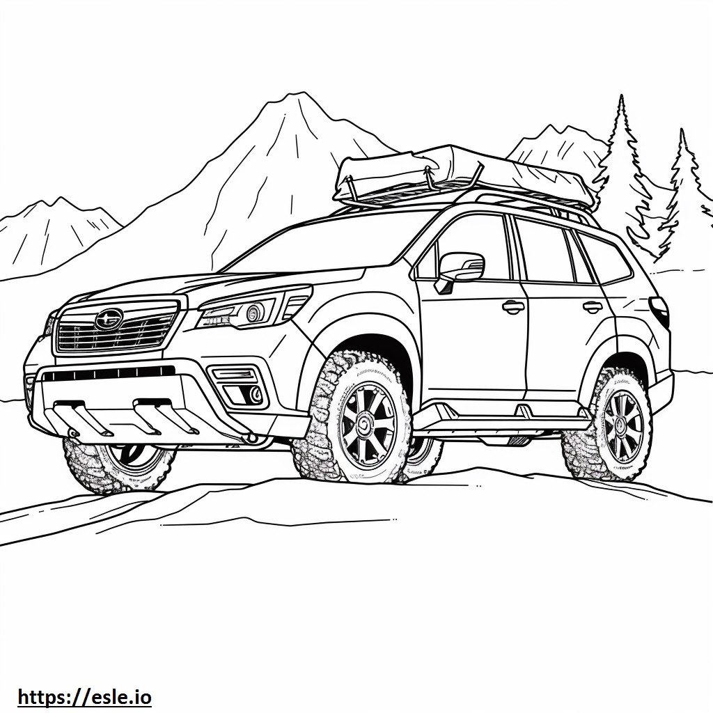 Subaru Forester Wilderness AWD 2024 para colorear e imprimir