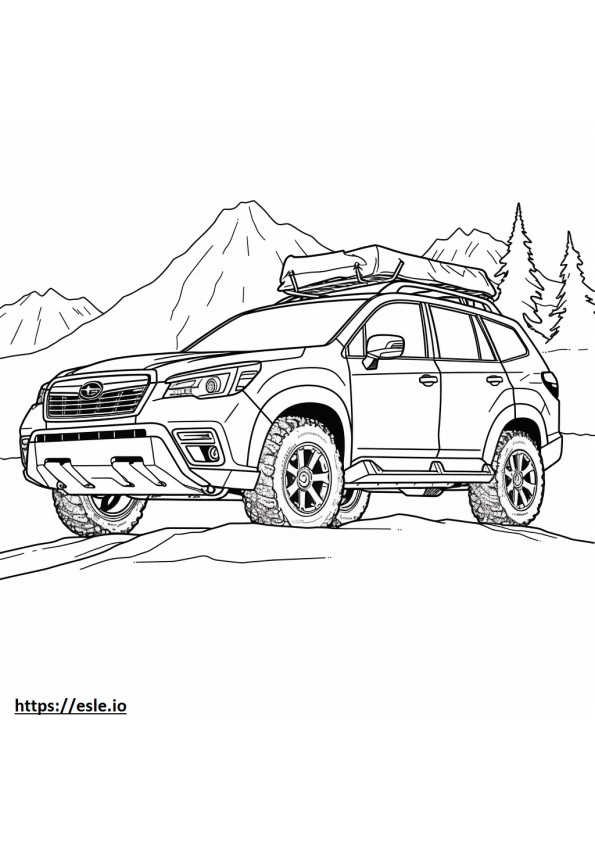 Subaru Forester Wilderness AWD 2024 kleurplaat