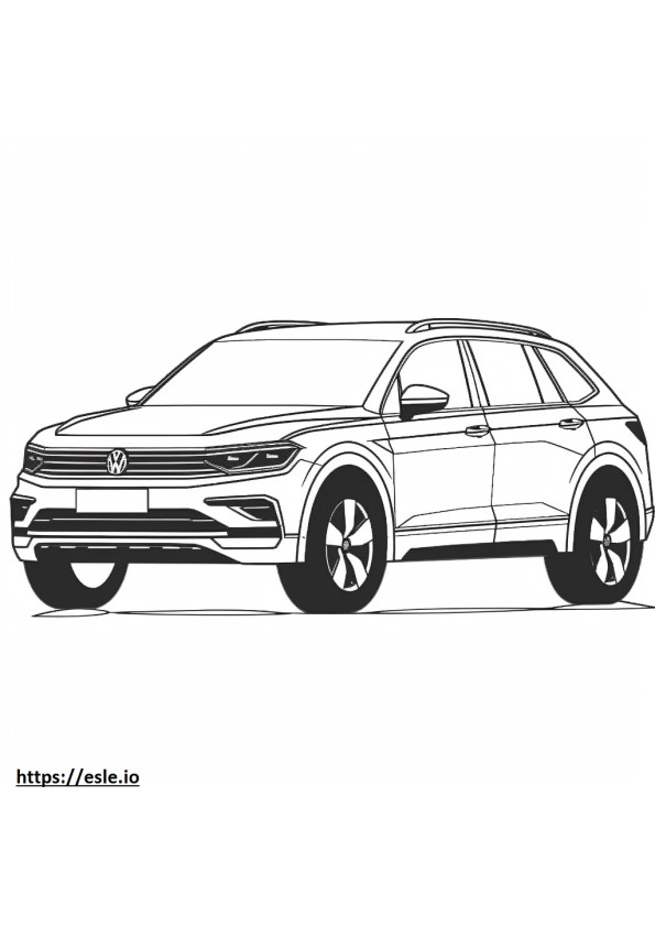 Coloriage Volkswagen Tiguan R-Line 4motion 2024 à imprimer