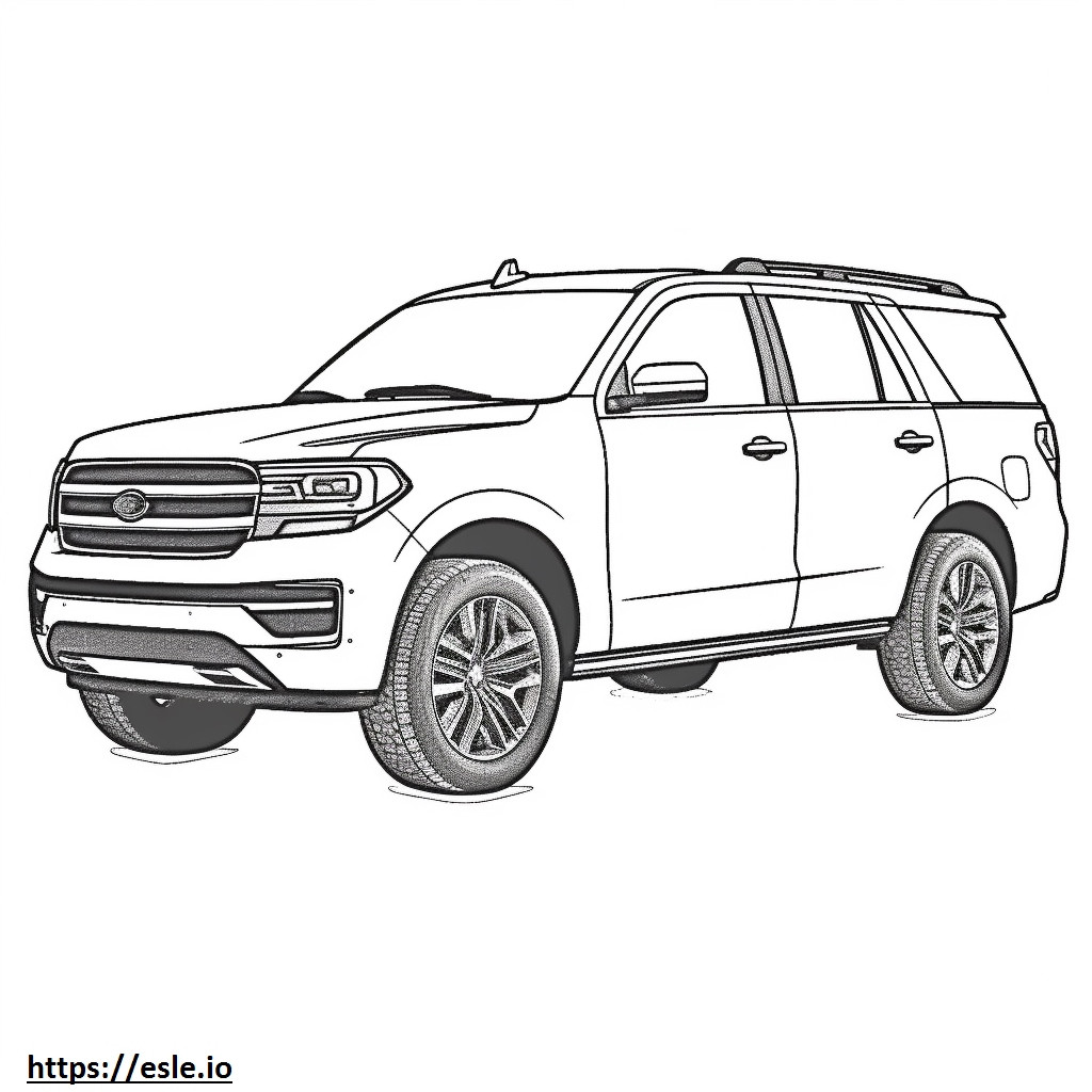 Ford Expedición 2WD 2024 para colorear e imprimir