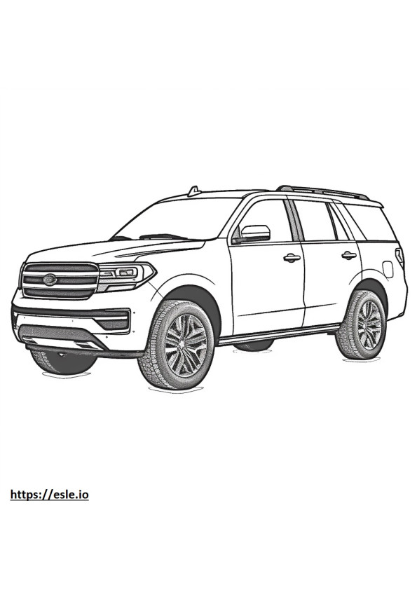 Expedição Ford 2WD 2024 para colorir