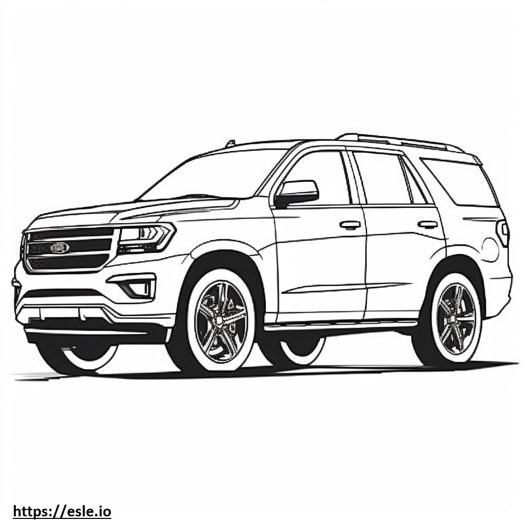 Ford Expedition 2WD 2024 ausmalbild