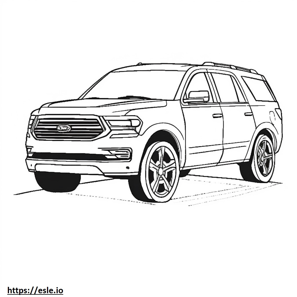 Ford Expedición 2WD 2024 para colorear e imprimir