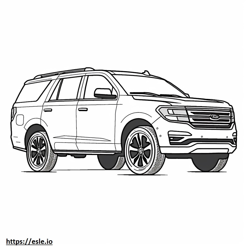 Ford Expedition 2WD 2024 ausmalbild