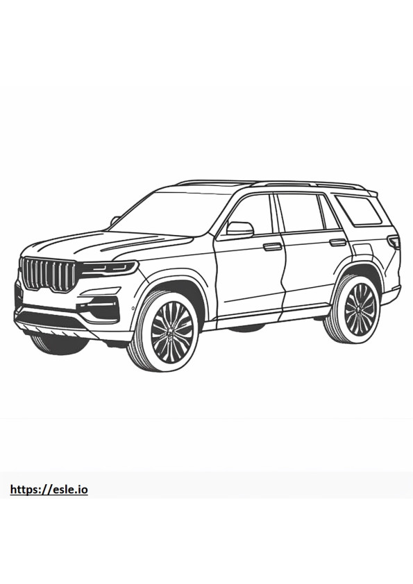 Jeep Grand Cherokee L 2WD 2024 coloring page