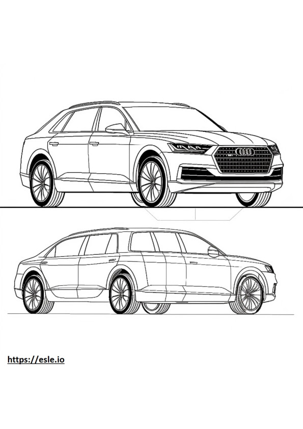 Audi Q7 quattro 2024 ausmalbild