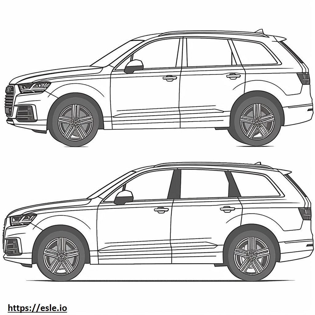 Audi SQ7 2024 coloring page