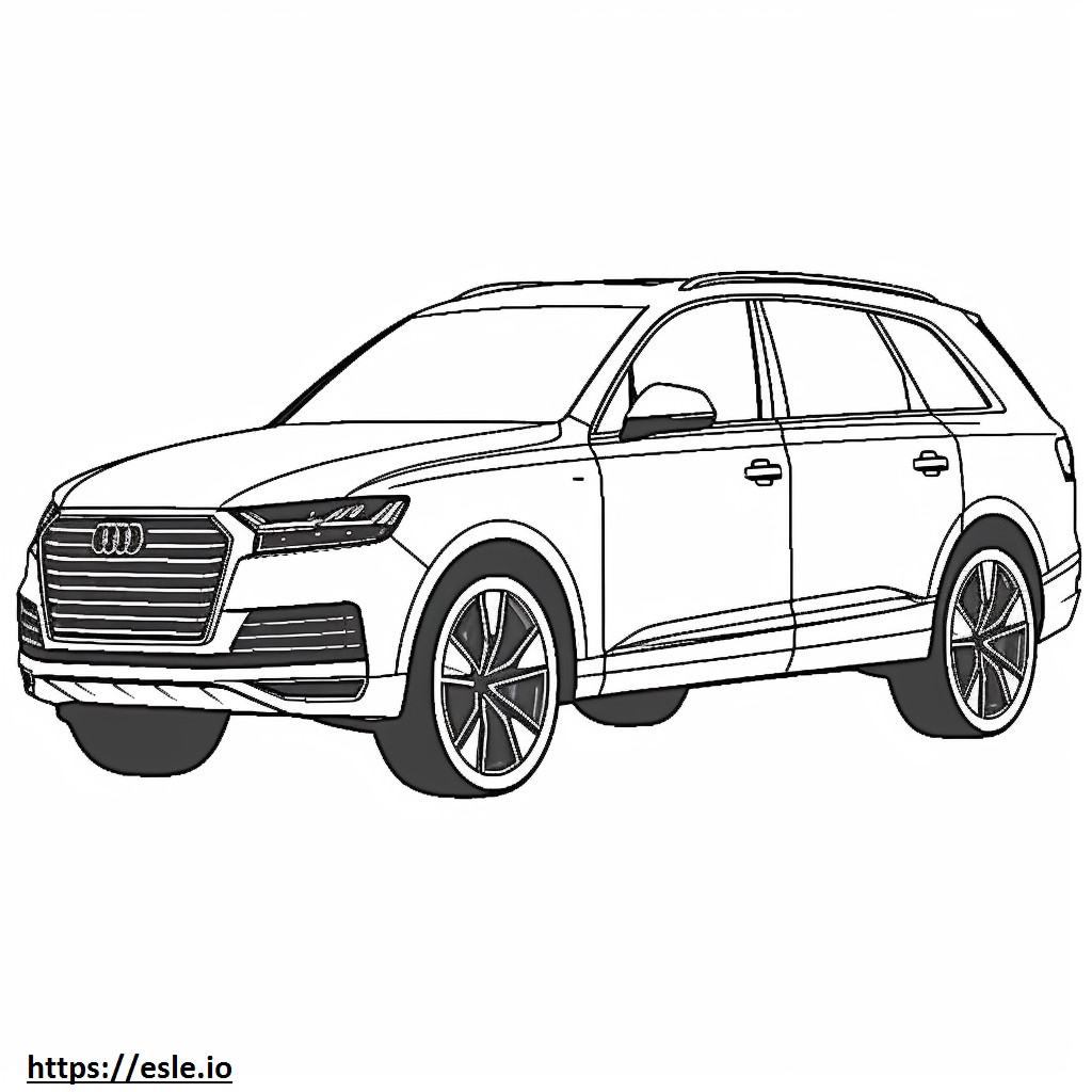 Audi SQ7 2024 para colorear e imprimir
