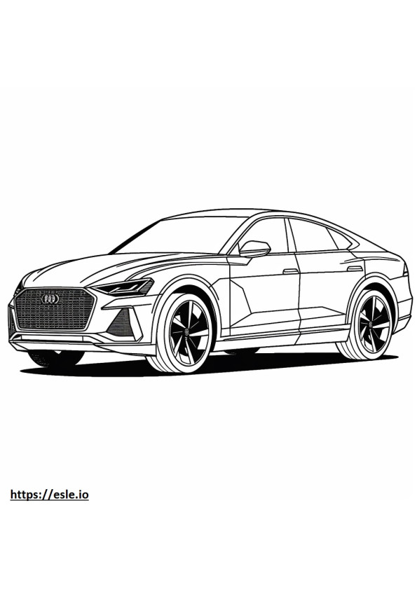 Audi RS Q8 2024 gambar mewarnai