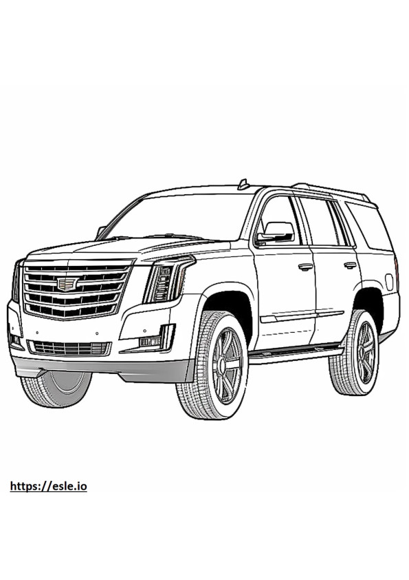 Cadillac Escalade V AWD 2024 coloring page