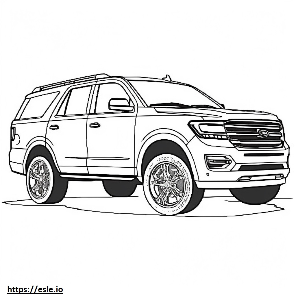 Ford Expedición 4WD 2024 para colorear e imprimir