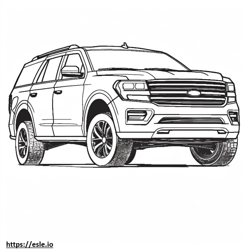 Ford Expeditie 4WD 2024 kleurplaat kleurplaat