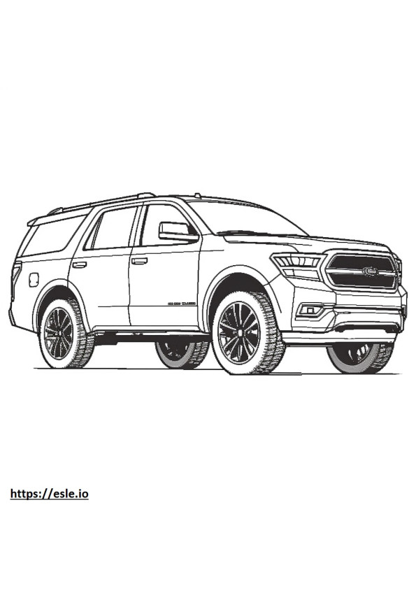 フォード エクスペディション 4WD 2024 ぬりえ - 塗り絵