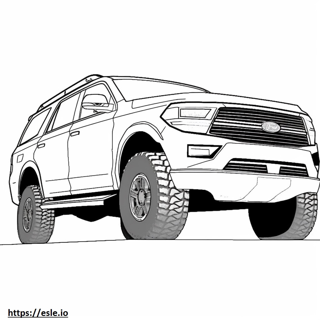 Ekspedisi Ford Timberline AWD 2024 gambar mewarnai