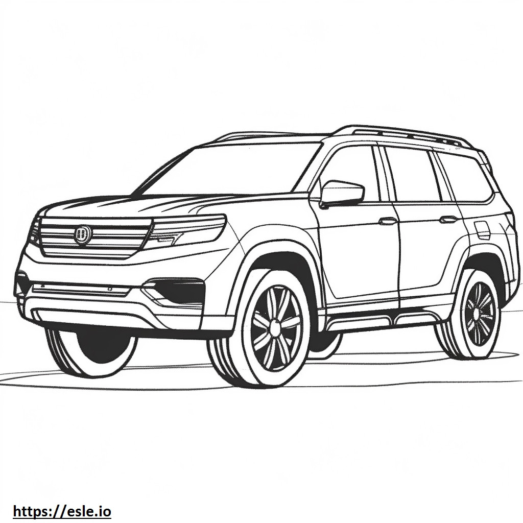 Honda Pilot AWD TrailSport 2024 coloring page