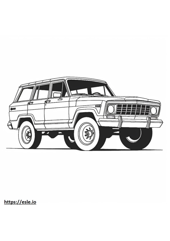 Jeep Wagoneer 4WD 2024 gambar mewarnai