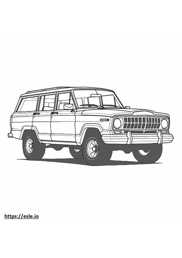 Jeep Wagoneer 4WD 2024 ausmalbild