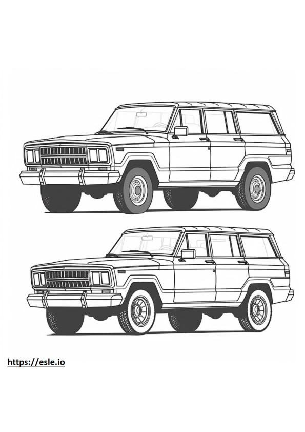 Jeep Wagoneer L 4WD 2024 para colorear e imprimir