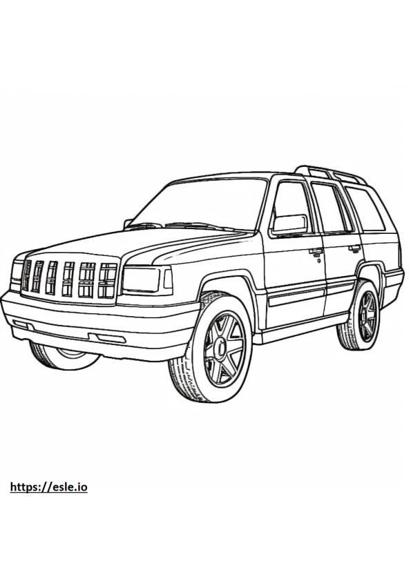 Jip Grand Cherokee 4WD 2024 gambar mewarnai