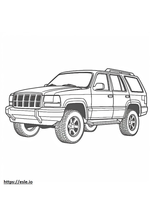 Jeep Grand Cherokee 4WD 2024 ausmalbild