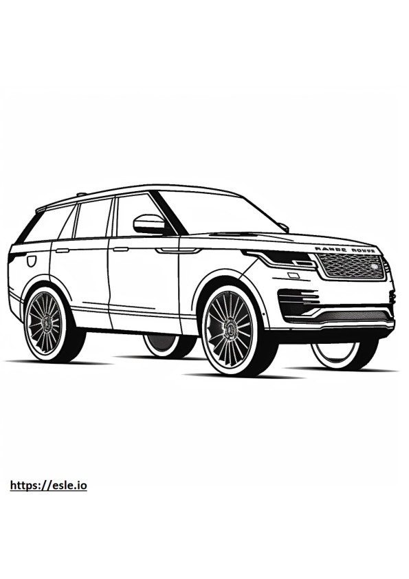 Land Rover Range Rover MHEV 2024 ausmalbild