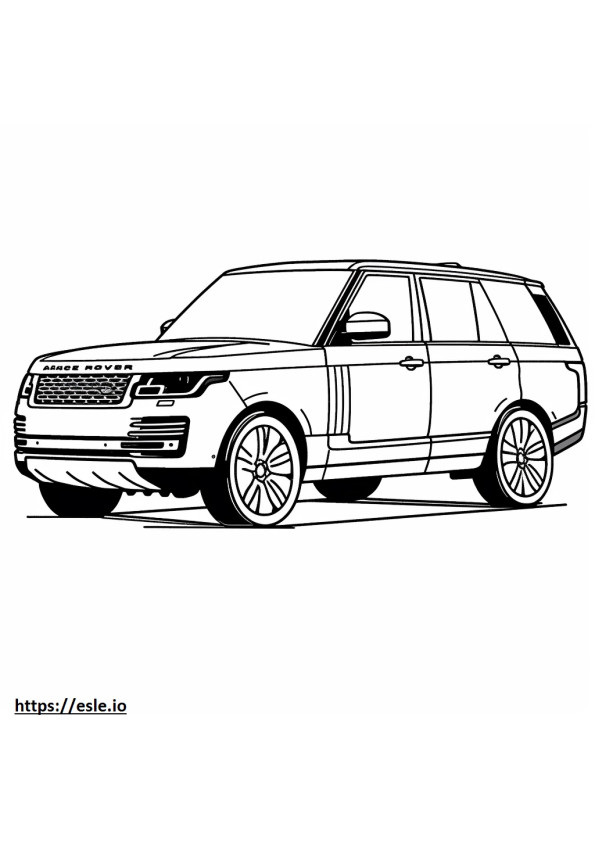 Coloriage Land Rover Range Rover LWB MHEV 2024 à imprimer