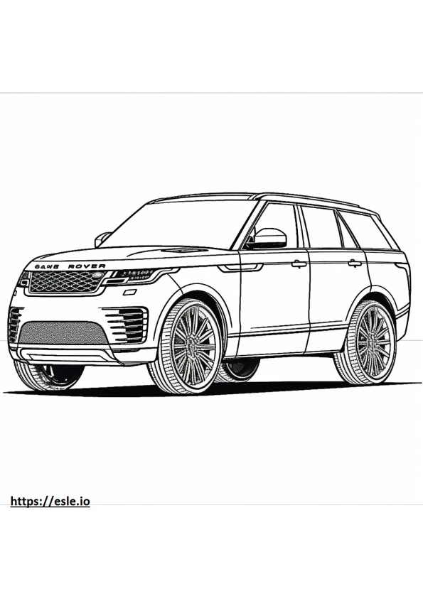 Coloriage Land Rover Range Rover Sport SVR MHEV 2024 à imprimer