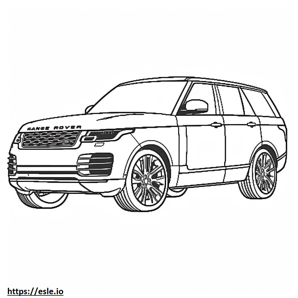 Land Rover Range Rover Sport SVR MHEV 2024 coloring page