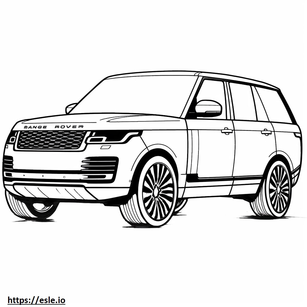 Coloriage Land Rover Range Rover SV MHEV 2024 à imprimer