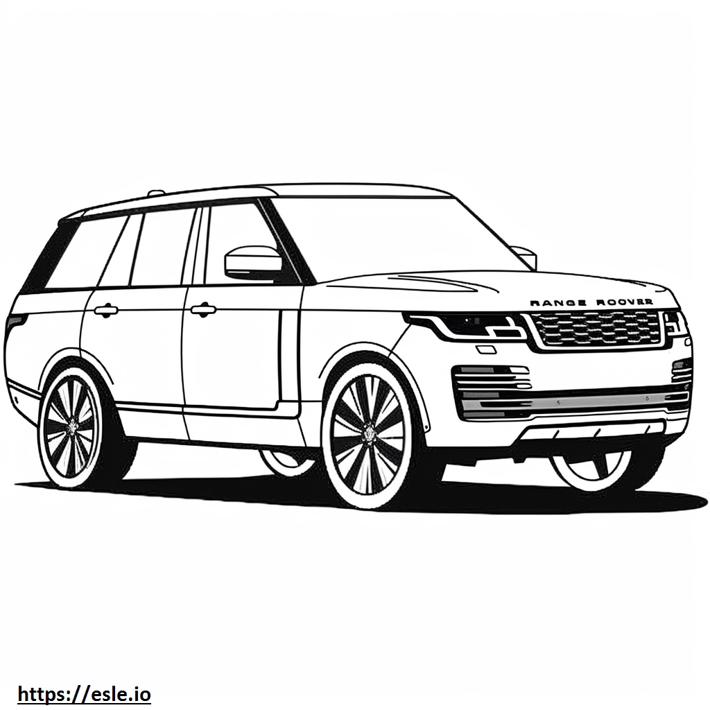 Land Rover Range Rover SV MHEV 2024 ausmalbild