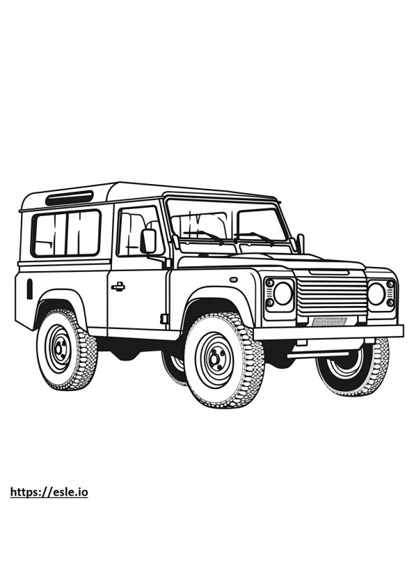 Coloriage Land Rover Defender 110 2024 à imprimer