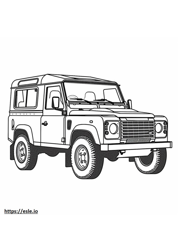 Land Rover Defender 110 2024 para colorear e imprimir