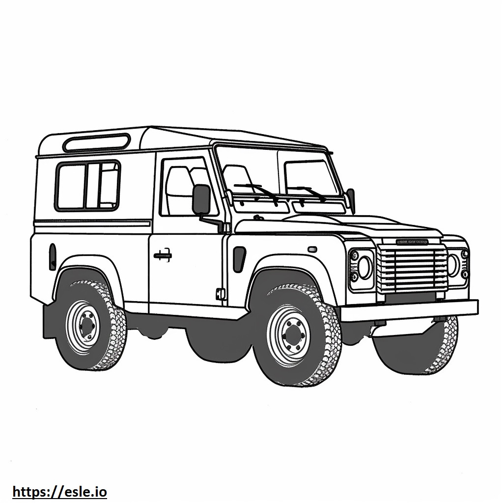 Land Rover Defender 110 2024 coloring page