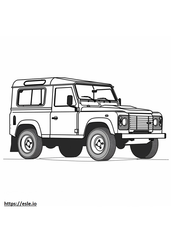 Land Rover Defender 110 MHEV 2024 coloring page