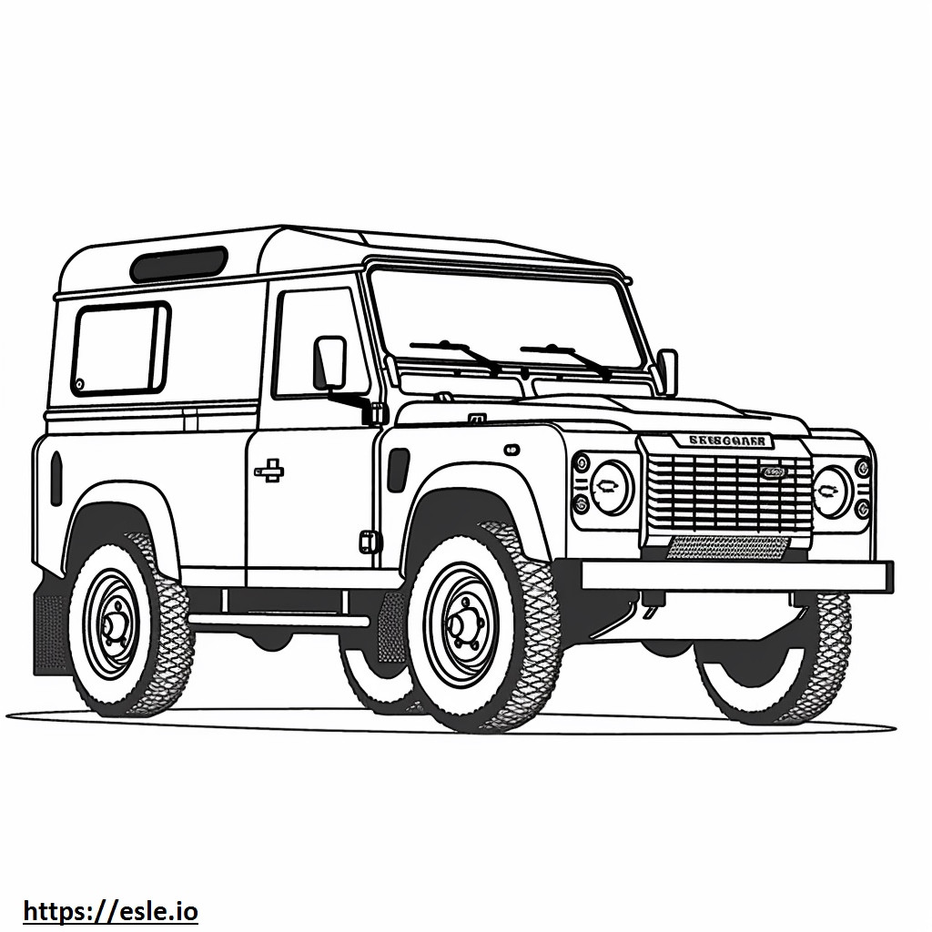 Land Rover Defender 110 MHEV 2024 coloring page