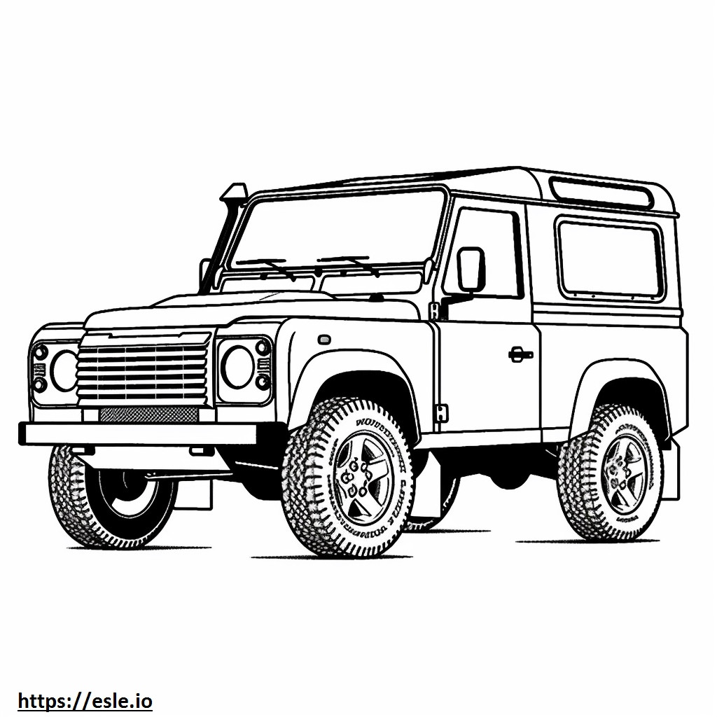 Land Rover Defender 90 2024 para colorear e imprimir
