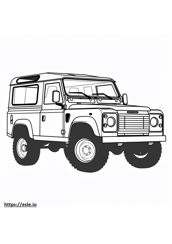 Land Rover Defender 90 2024 ausmalbild