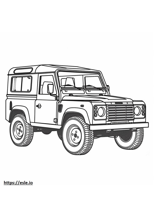 Land Rover Defender 90 2024 ausmalbild
