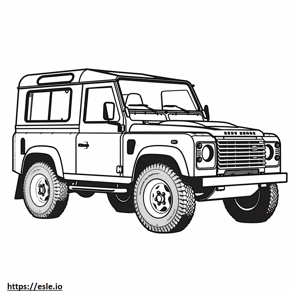 Land Rover Defender 90 2024 para colorear e imprimir