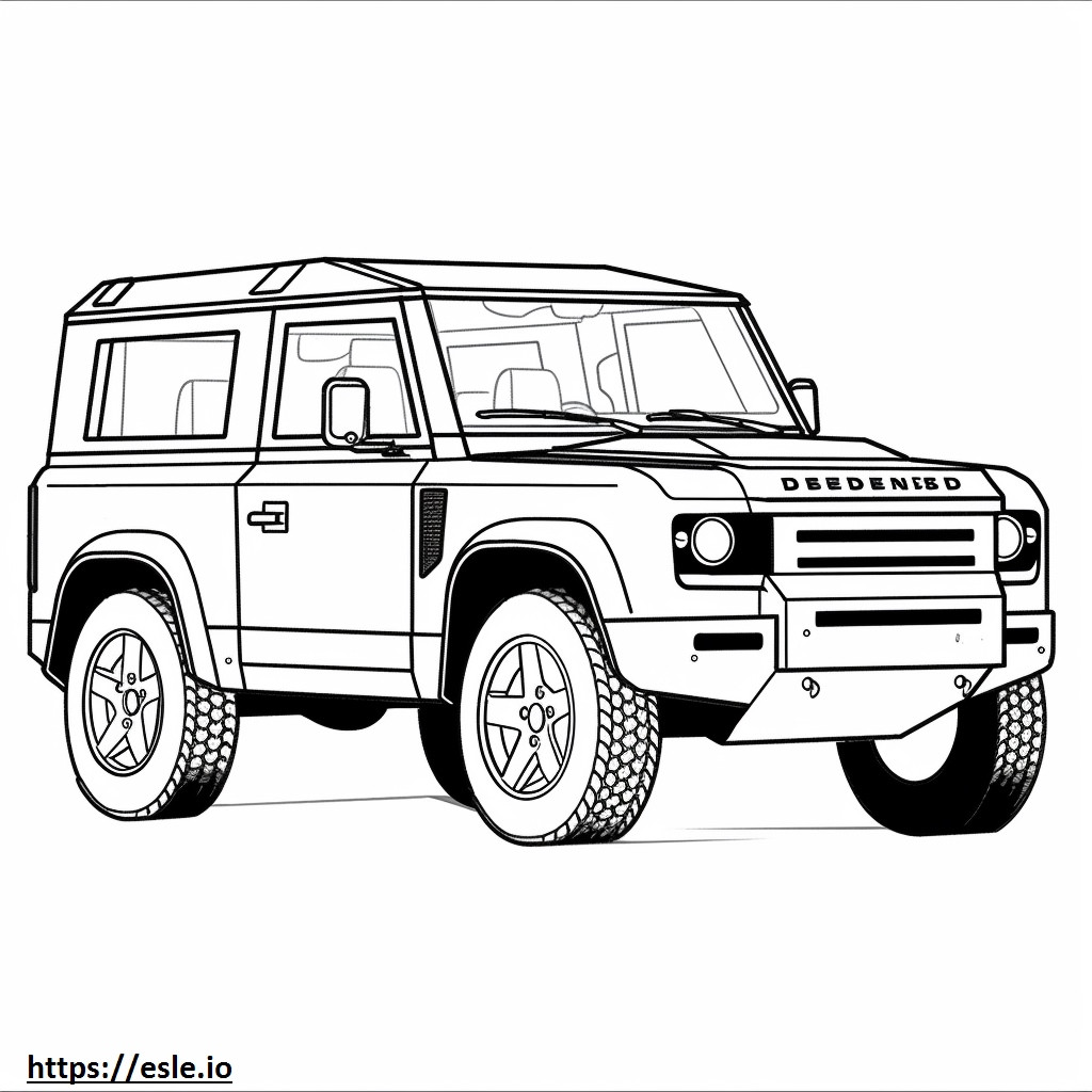 Land Rover Defender 90 MHEV 2024 para colorear e imprimir