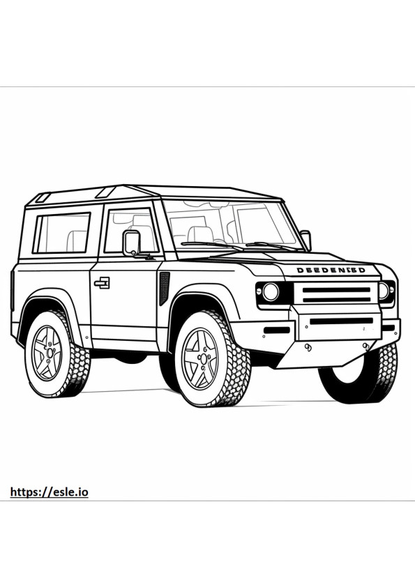 Land Rover Defender 90 MHEV 2024 para colorear e imprimir