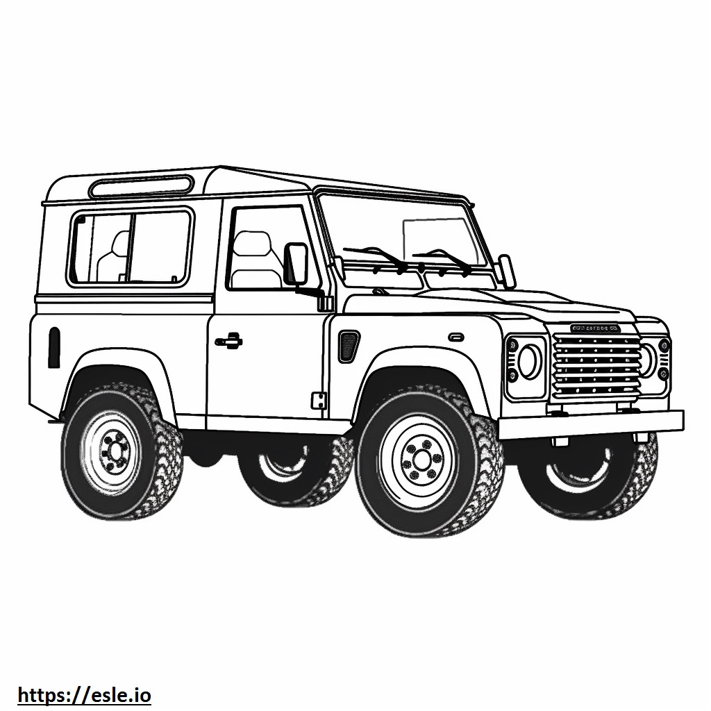 Land Rover Defender 90 MHEV 2024 coloring page