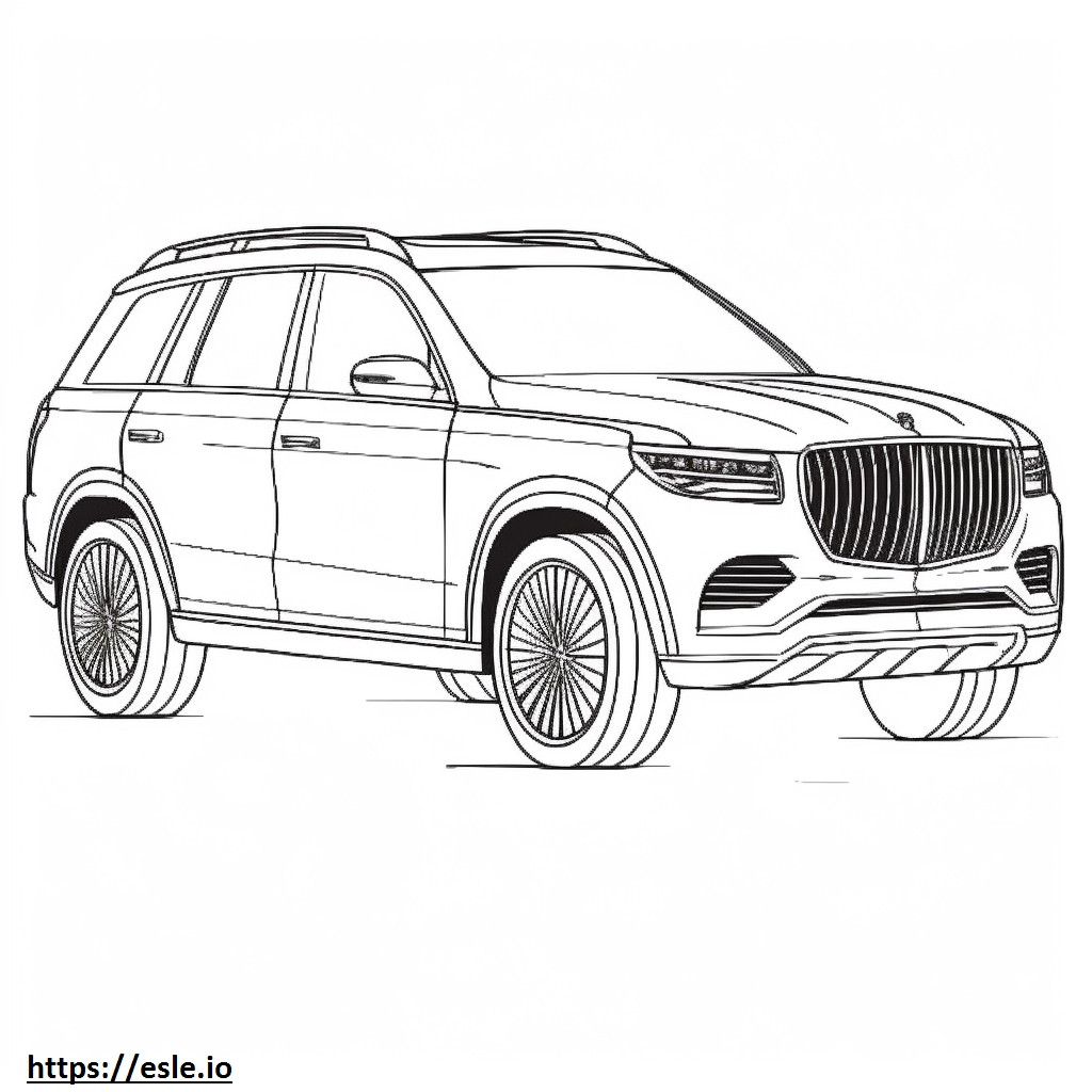 Mercedes-Benz GLS600 4matic Maybach 2024 coloring page